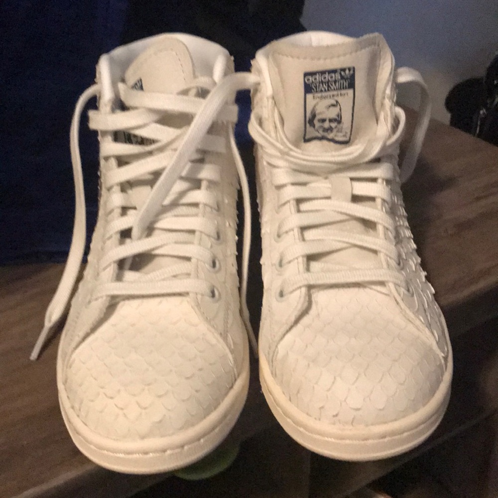 Stan Smith snakeskin hightops